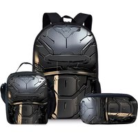 Classic Popular Novelty robot 3D Print 3pcs/Set Student School Bags Laptop Daypack Backpack Crossbody Lunch bag Pencil Case