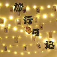 Photo Clip Light Banner Wedding Decoration Birthday Party Decor 2M/5M/10M LED String Lights Outdoor Garland Wedding Battery