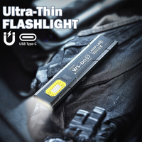 USB Rechargeable Mini LED Flashlight Magnetic Base Waterproof Pocket Torch for Outdoor Work Camping Car Repair Emergency Light