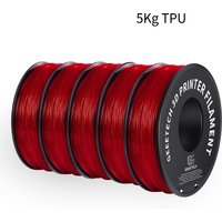 GEEETECH 5 Rollen 3D TPU Flexibles Filament TPU-Material 1,75 mm Kunststoff-Vakuumverpackung, ungiftig, hochwertig, sicher