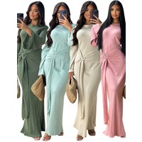 Muslim Long Robe Eid Abaya for Women Modest Dresses Ramadan Morocco Dubai Kaftan Islam Saudi Vestidos Arab Jalabiya Abayas 2024