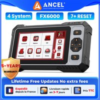 ANCEL FX6000 OBD2 Scanner Bidirectional Control Diagnostic Tool 4-System Active Testing ABS EPB BMS ETS Gear Oil SAS Reset OBD2 Vehicle Scan