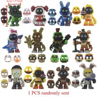 2026hot FNAF Panic Game Midnight Toy Bear Foxy Chica Fazbear Bonnie Change Masks Action Figurine Anime1 PCS Randomly Sent