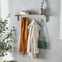 7 Hooks Wooden Coat Rack Hook Wall Mounted Hat Clothes Hanger Rack Closet for Bathroom Bedroom Kitchen Hallway Entrance Decor