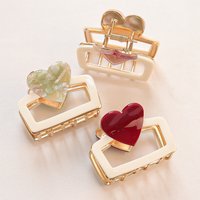 1pc Love square hair clip, simple vinegar clip, personalized and fashionable temperament, shark clip hair clip headband