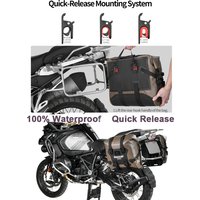 Rhinowalk Motorcycle Pannier Bag 24L/48L Waterproof Side Bag Quick Release Universal Fit Roll Top Saddle Bag Touring ADV Warrior