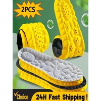 4D Thickened Sport Insole Shock Absorption Sweat Absorbing Odor Proof Breathable Elastic Foot Shoe Super Soft Orthopedic Support