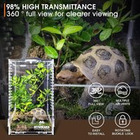 Acrylic Jumping Spider Enclosure Buckle Lock Escape Proof Spider House Transparent Ventilated Reptile Feeding Tank