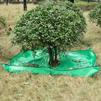 Heavy-Duty Waterproof Landscape Tarp with Pull-Tabs - 78.7"x78.7" Pruning & Trimming Catcher, Easy-Use for Shrubs and Trees