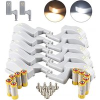 10pcs LED Motion Sensor Cabinet Light Wardrobe Door Inner Hinge Night Lamp with Battery for Cupboard Closet Bedroom Kitchen