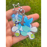Gummy Shark Tropical Tiger Dog acrylic charm
