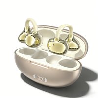 Portable Invisible Clip-On Bluetooth Headphones Pain-Free Wear Powerful Noise Cancelling Long-Lasting Battery Built-in Mic