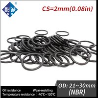 20PC/lot Rubber Ring Black NBR Sealing O Ring CS2mm Thickness OD21/22/23/24/25/26/27/28/29/30*2mm O-Ring Seal Gaskets Oil Washer