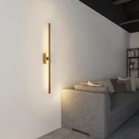 Modern Simple Creative Design Longer LED Wall Lights Living Room Background Decorate Bedroom Stairs Hallway Black Nordic Sconce