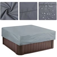 Outdoor Waterproof Hot Tub Cover 220*220*30cm Square Spa Cover Protectors 190T Waterproof Silver Coated Protective Cover Cap