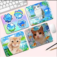1pc Frutiger Aero Art Small Mousepad Keyboard Pad Laptop Cushion Non-slip Deskpad