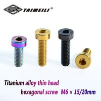 AliExpress TAIMEILI Titanium Alloy Low Thin Head Hex Socket M6x15/20/30/35mm Motorcycle Bike Mod Replacement Fasteners 4/6/8/10Pcs