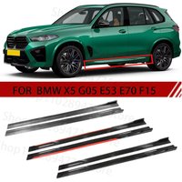 FOR BMW X5 G05 E53 E70 F15 2M Car Side Skirt Extension Plate Lip Separator Bumper 2.18M Racing Side Spoiler