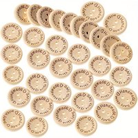 30 Stück 15/20/25 mm niedliche 2 Löcher Holz-Bastelknöpfe Etiketten zum Nähen von Kleidungszubehör, DIY-Bastelprojekten, Dekorationen