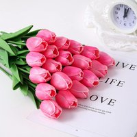 3/5PCS Artificial Flowers Real Touch Tulip Scrapbook Vase Home Table Decor Wedding Garden Rose Arch Garland Mother's Day Bouquet