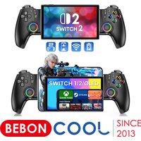 BEBONCOOL Bluetooth Gamepad Hall Effect Gaming Controller for Nintendo Switch 2/Switch/Switch OLED/Android Phone/iPhone