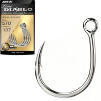 BKK LONEDIABLO Single Lure Hook 5X Strong Shank Hand-Ground Tip Ultra Antirust Micro Ring, Super Penetration Fishing Hook