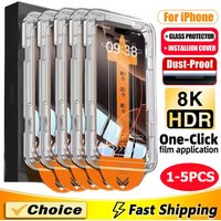 1-5Pcs Dust Free Protective Glass HD Protector For iPhone 18 17 16 15 11 12 13 14 Pro Max 17 Air 16 6 7 8 Plus X XR XS Max Mini