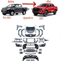 1 Set Conversion Facelift Body Kits for 2012 2013 2014 Hilux Upgrade to 2021 Hilux REVO Style With Headlights Bumper Hood Grill