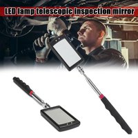 Car 360° Inspection Mirror LED Light Inspection Mirror Telescopic Handle Telescoping Mirrors Extend Mechanic Tools PickupTools
