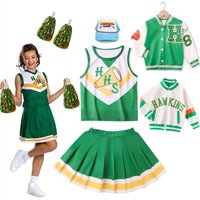 Chrissy Cunningham Cosplay Costume Things Season 4 Cheerleader Props Hawkins High School Lucas Sinclair Jacket Dress Adults Kids