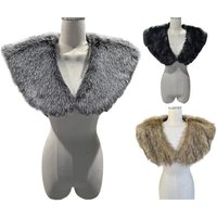 Unisex Shoulder Cloak Medieval Viking Cape Pirate Design Cosplay Costume Faux Fur Cloak Hunter Style Fur Shawl