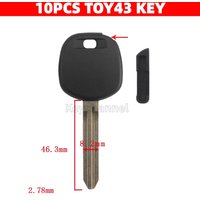 10PCS Car Tansponder Key TOY43 Key Case for Toyota Camry Fortuner Corolla RAV4 Yaris Wigo Hilus Highlander TOY43AT Key Blade