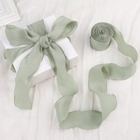 10 Yards Fishtail Yarn Ribbons 4cm Wave Edge Pleated Chiffon Ribbon Gift Wrapping Bouquets Gifts Packaging Material