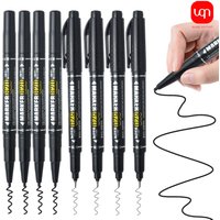 Double Tip Permanent Marker Pens,Waterproof Oily Black Ink Fine&Broad Tip Art Sketch Markers Drawing Labeling School Supplies