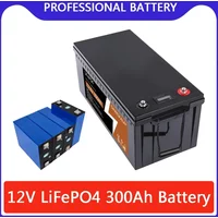 12V LiFePO4 Battery 200Ah 300Ah Built-in BMS Lithium Iron Phosphate Cells Pack 6000 Cycles For RV Campers Golf Cart Solar
