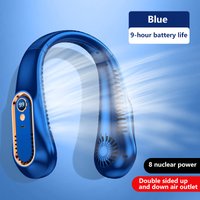 7000mAh Hanging Neck Fan USB Portable Bladeless Mini Hanging Neck Fan LED Digital Display Rechargeable Fan Cooling Tool