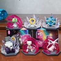 Pokemon Anime figure Diorama Collect Blind Box Psychic Steel Type Figures Mew Espeon Ralts Meltan Varoom Collectible Toys Gift