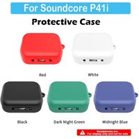 New Silicone Protective Case with Hook Anti-fall Earphone Cover Shockproof Headphones Shell for Soundcore P41i Accessories