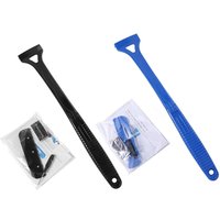Folding Men Back Shaver Long Handle Wet or Dry Brushing Back Hair Trimmer Manual Hanging Hole Leg Razor Limited Mobility