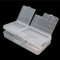 1pcs Transparent Rectangle Plastic Storage Box Screw Holder Case Organizer Container Jewelry Nail Art Equipment Tools Case