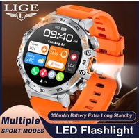 Original LIGE Smart Watch 1.53'' HD Screen Life Waterproof Sport Fitness Watches Flashlight New Men Smartwatch For Andriod IOS