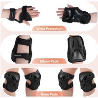 AliExpress Tcare 6 in 1 Knee Pads and Elbow Pads Set Protective Gear Set with Wrist Guard for Skateboarding Inline Roller Skating Cycling Scooter