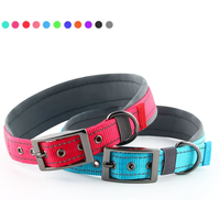 New Padded Dog Collars for small Medium large Dogs Reflective Wide Pet Collars Adjustable Heavy Duty Nylon Neoprene Dog Collar