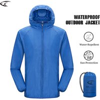 LNGXO Unisex Hiking Jacket Men Women Waterproof Quick Dry Camping Windbreaker Outdoor Trekking Fishing Rain Coat Anti UV Clothes