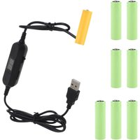 USB to 1.5V-12V Adjust Voltage with Display LR6/AA Dummy Battery Cable for Cameras Clock Radio LED Light Keyboard Piano