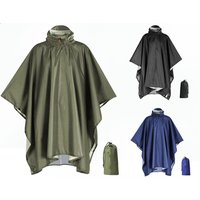 Heavy Duty Rain Poncho For Backpacking Waterproof Lightweight Adult Emergency Camping Universal Raincoat For Men And Women