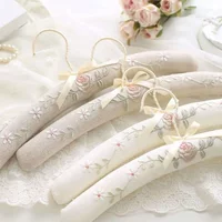 3pcs/1pc White Satin Padded Coat Clothes Hook Hangers, Hanger Hook Closet Organizer Promotion