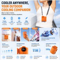 Mini Handheld Small Fan Portable 199-speed Adjustable Wind Speed Long Battery Life Outdoor Clip on Air Conditioner Fan