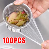 30-100Pcs Disposable Kitchen Sink Filter Sewer Drain Anti-blocking Garbage Bag Pool Leak Mesh Bag Mesh Strainer Sink Garbage Net