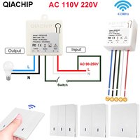 RF 433MHz Wireless Switch 220V 100V Wall Panel with 433.92MHz Remote Control Mini Relay Receiver Home Led Light Lamp Switch Fun